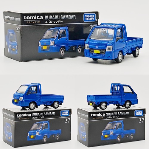 TOMICA/多美卡合金小汽车黑盒TP27斯巴鲁小货车模型收藏车模摆件
