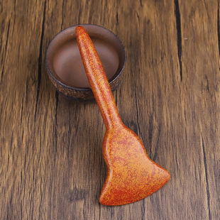 高保真正品泗水泗滨砭石锥斧刮痧板富贵红拔筋棒多功能通用刮痧铲