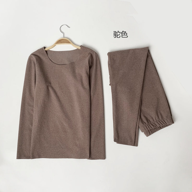 无痕圆领拉绒保暖内衣