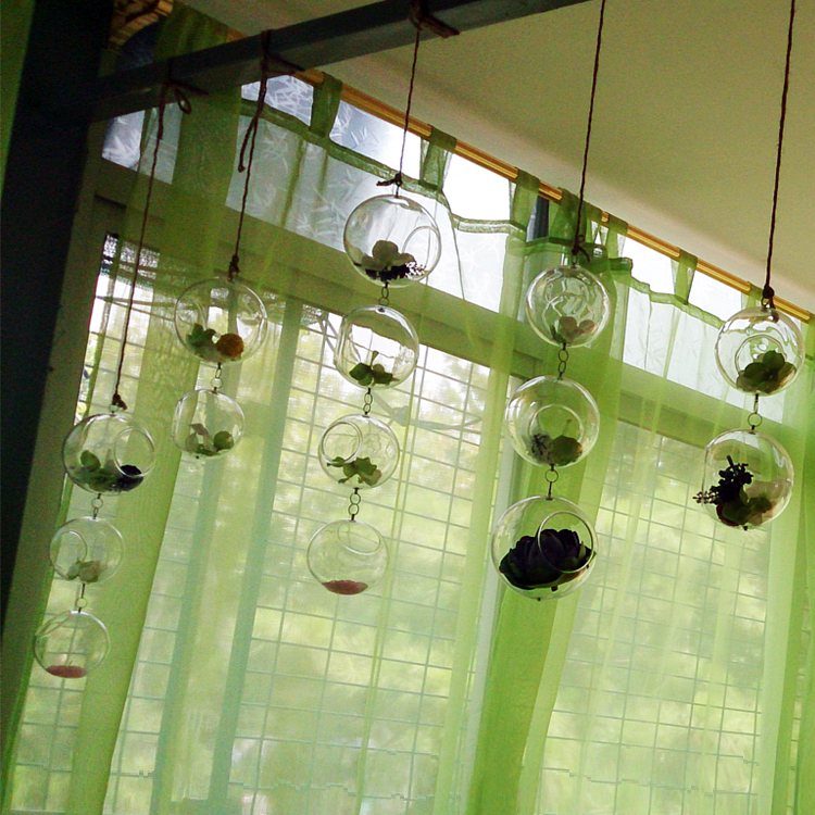 创意吊挂悬挂透明玻璃花瓶微景观花盆工艺品烛台家居婚礼装饰吊球-封面