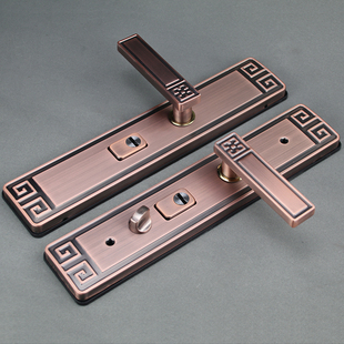 别墅双开大门锁吉祥如意款 8037防盗门拉手超C级不锈钢把手 新中式