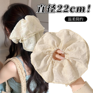 巨好看雙層扎頭發高級感頭花慵懶風馬尾 大腸發圈女超大2025新款
