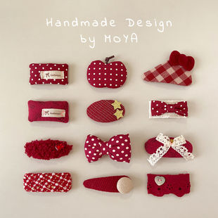 新年儿童布艺发夹2026新款蝴蝶结宝宝发卡碎发夹刘海夹女童发饰