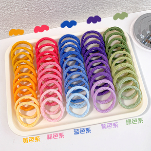 橡皮筋发圈糖果色头绳女夏季 简约渐变扎头发皮筋高马尾头饰发绳