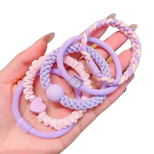 儿童发圈简约皮筋女孩女童丸子头橡皮筋新款马尾头绳小女扎头发绳