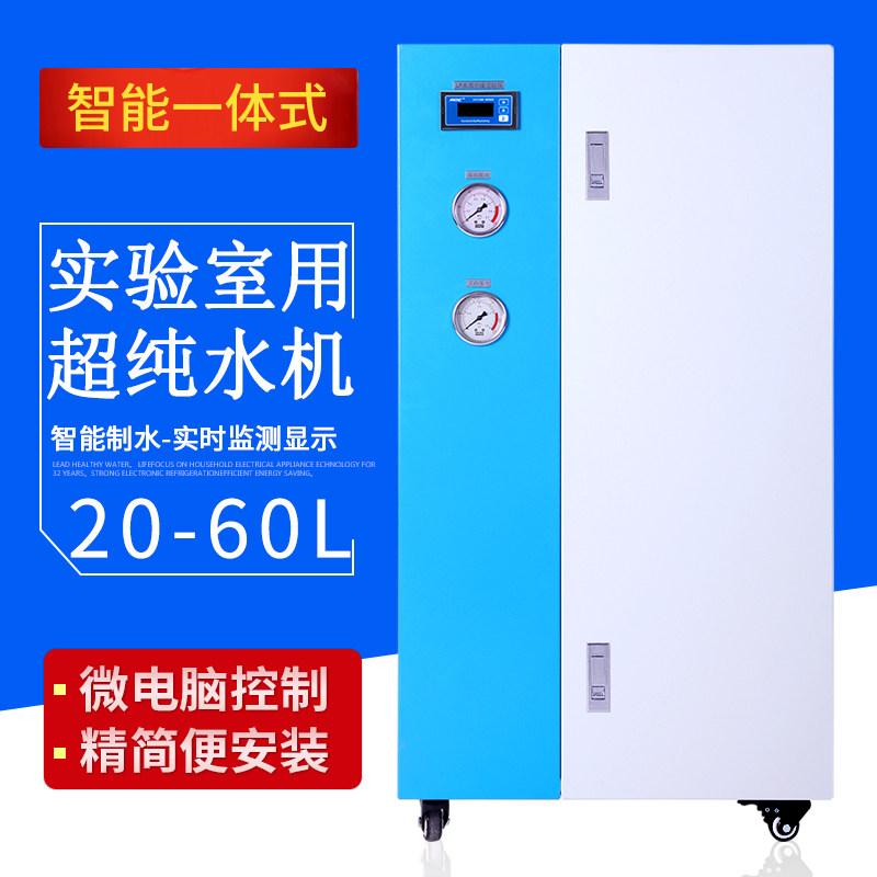 亿利源20-60L/H超纯水机实验室用RO反渗透混床去离子交换制水仪器