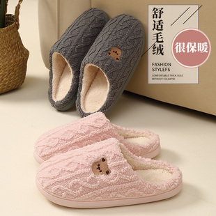 棉拖鞋女2025新款秋冬季室内居家防滑耐磨缓震中底保暖情侣包头拖