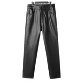 海宁真皮皮裤 头层牛皮秋冬防风保暖直筒长裤 男机车裤 摩托车骑行裤