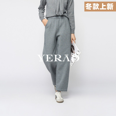 娅丽达加绒哈伦裤女冬2025季新款休闲小个子保暖九分老爹萝卜裤子
