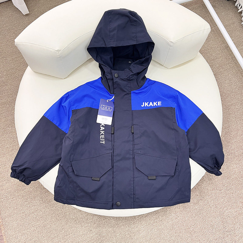 男童工装风连帽外套加绒上衣撞色中大童上衣洋气潮,童装/婴儿装/亲子装,普通外套,淘宝优惠券,粉丝福利购,淘宝优惠卷