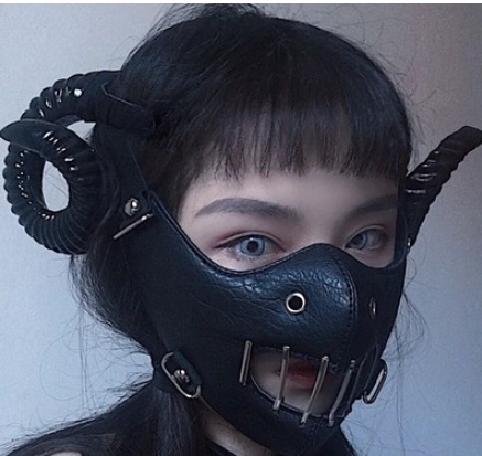 Трендовая неоновая медицинская маска, черный реквизит для фотографии, в стиле панк