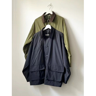 春秋男款日式户外潮流灯芯绒领非油蜡复古防水工装猎装外套短风衣