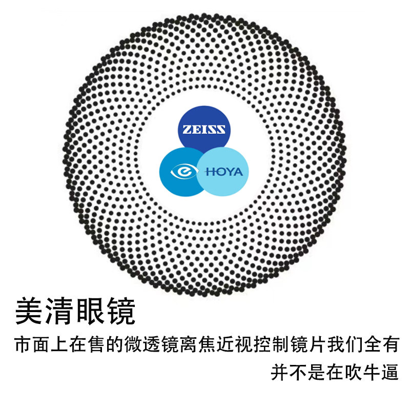 国际大牌星趣控新乐学新星蓝奥拉微透镜离焦近视控制防蓝光镜片