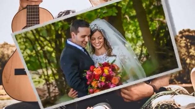 创意简洁图片空间漂浮转场婚礼爱情照片全屏背景展示动画AE模板