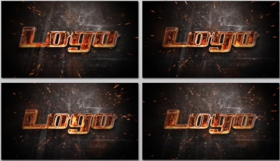 震撼火焰燃烧动画立体logo开场片头消防主题相关栏目包装AE模板