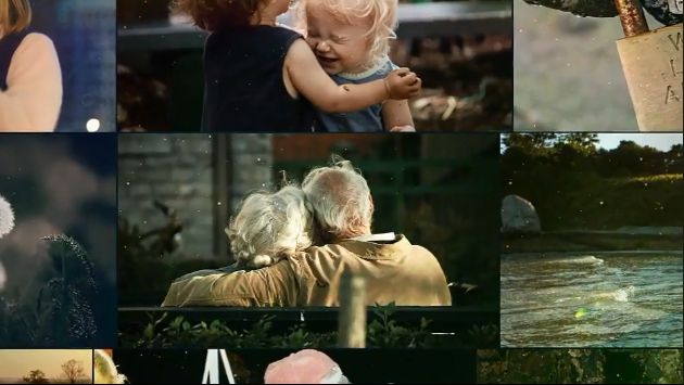 温馨家庭生活旅行照片企业员工风采图片分割平移幻灯片切换AE模板