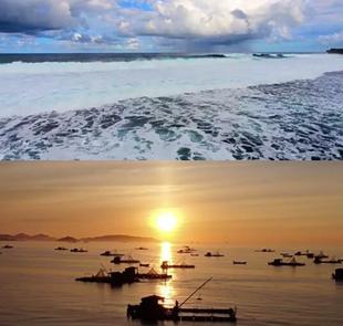 波涛汹涌海浪拍打渔船出海渔民捕鱼大海相关场景歌舞led背景视频