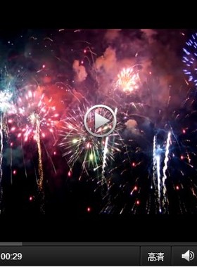 震撼实拍新年春节壮观节日庆典烟花焰火高清视频素材合集 含音效