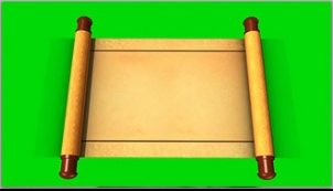 精致大气古典中国风古时候卷轴慢慢打开绿色背景绿屏抠像视频素材