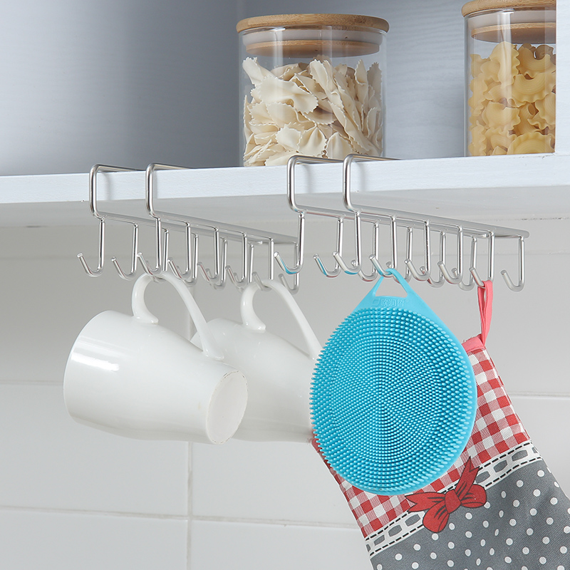 欧润哲不锈钢杯架无痕橱柜挂钩