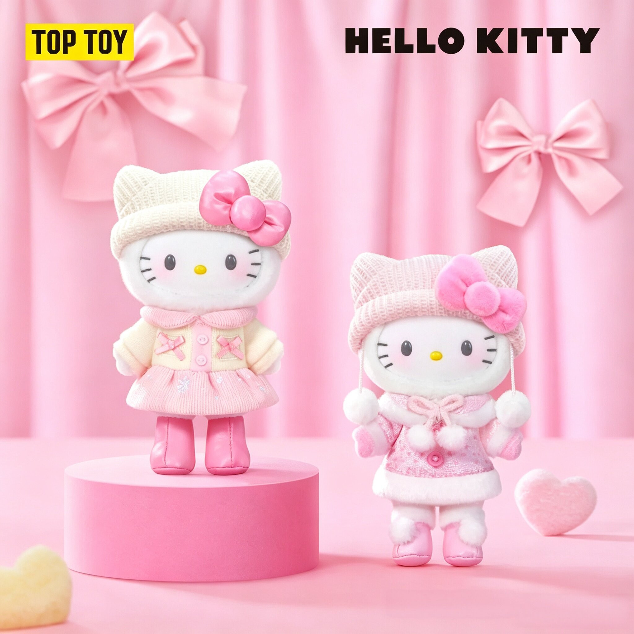 TOPTOY正版Hello Kitty心动写真系列盲盒搪胶毛绒周边潮玩挂件礼