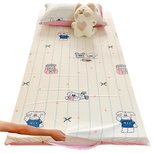 紫罗兰全棉水晶绒双面全包裹学生床垫套单人床两用纯棉床垫保护套