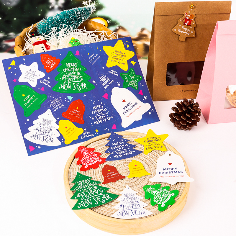 2023新年吊牌圣诞节老人小卡片