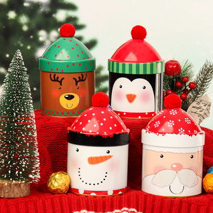 2026圣诞新年铁盒巧克力烘焙包装盒饼干太妃糖果卡通曲奇铁罐礼盒