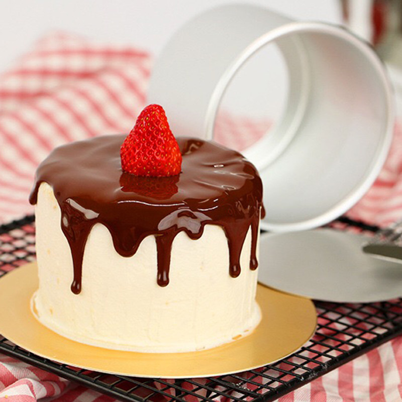 烘焙工具 加高4英寸阳极戚风蛋糕模具圆形活底不沾乳酪模具烤箱用