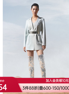 AIMER·CHUANG穿梭2系列双面布翻驳领西服外套CA810461