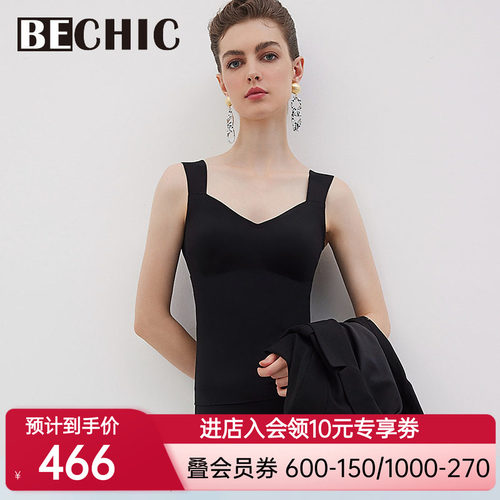 【新品】BECHIC0触感系列带杯背心打底外穿上衣内搭BC71BT1