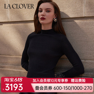 兰卡文(LA CLOVER)花悦蔓溢小高领蕾丝打底衫LC72YQ1