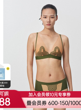 爱慕·CHUANG内衣女夏季性感网纱4/4无钢圈薄杯文胸CA170922