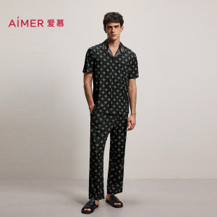 爱慕先生26春夏纵享丝滑睡衣男可外穿休闲家居长裤 NS42M975