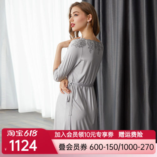 【新品】LACLOVER兰卡文Lovestory系列官方正品中长睡裙LC44SC1