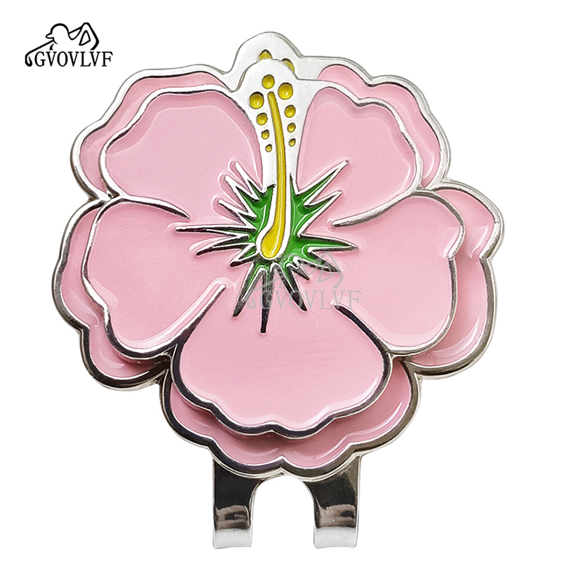 高尔夫帽夹mark樱花花蕾马克带磁铁夹子套装高尔夫果岭球位标用品