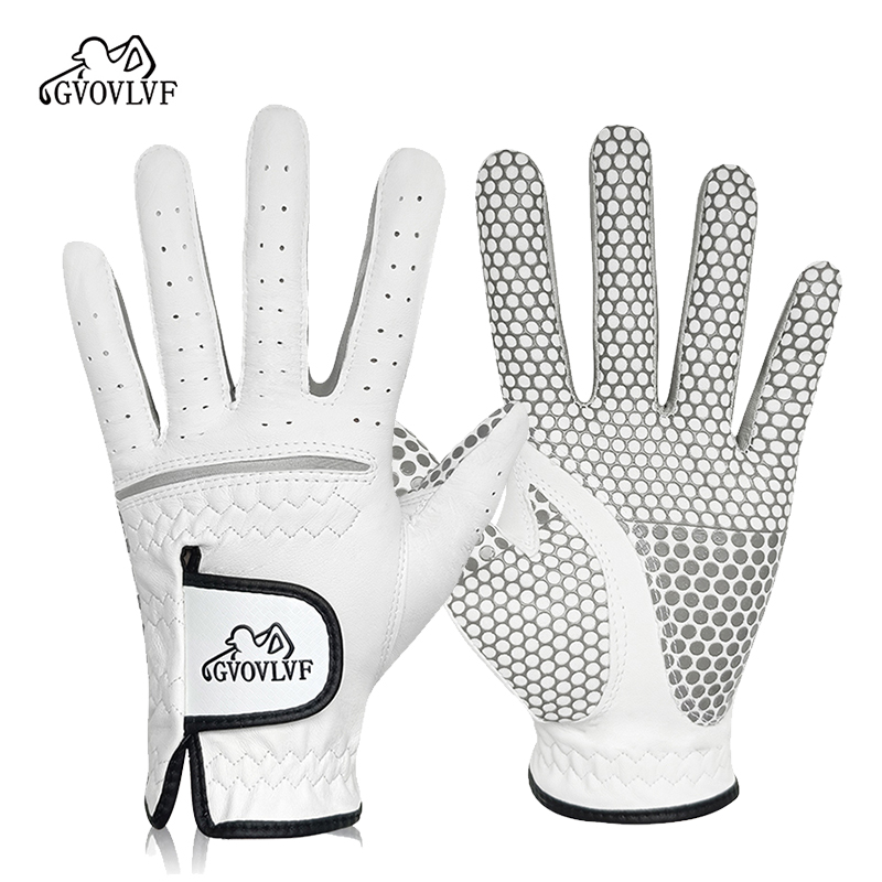 GVOVLVF高尔夫男士手套真羊皮防滑硅胶手套高尔夫户外运动用品