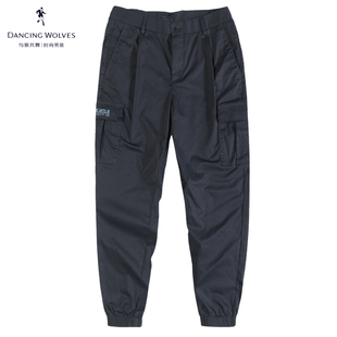 男士 与狼共舞抽绳休闲长裤 2023夏季 新款 子 束脚薄裤 弹力不束缚