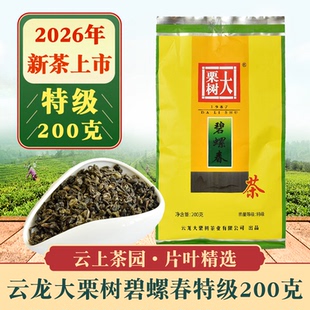 2026年新茶大理云龙大栗树碧螺春茶叶特级200克袋装 宝丰云龙绿茶