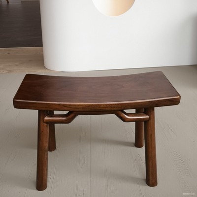 老榆木成人新中式细打磨矮凳