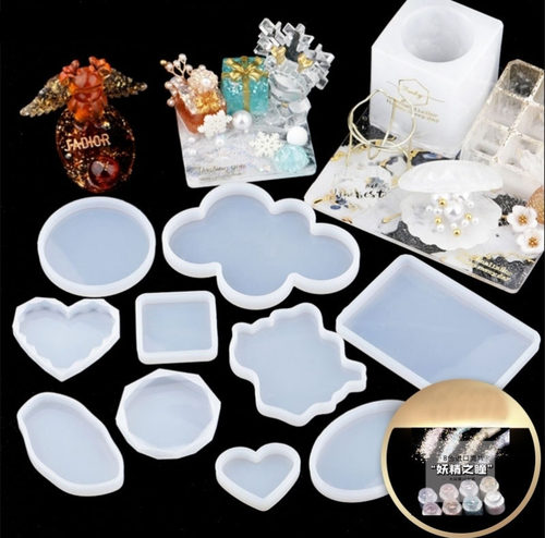diy潮人坊水晶压板硅胶底座饰品