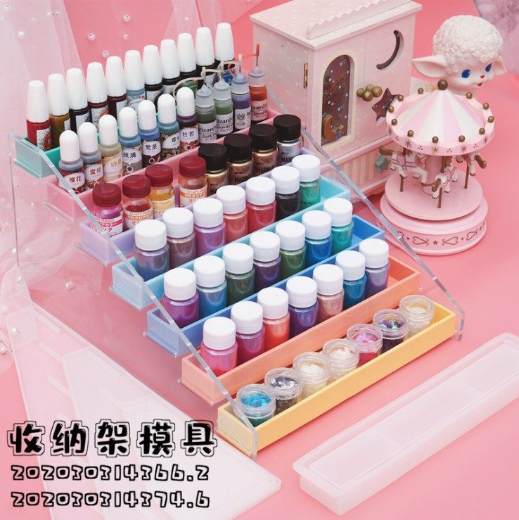 diy手工口红支架闪粉色精图片