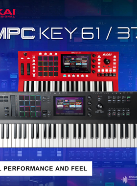AKAI MPC KEY61/37 键MIDI键盘合成器一体机工作站打击垫半配重
