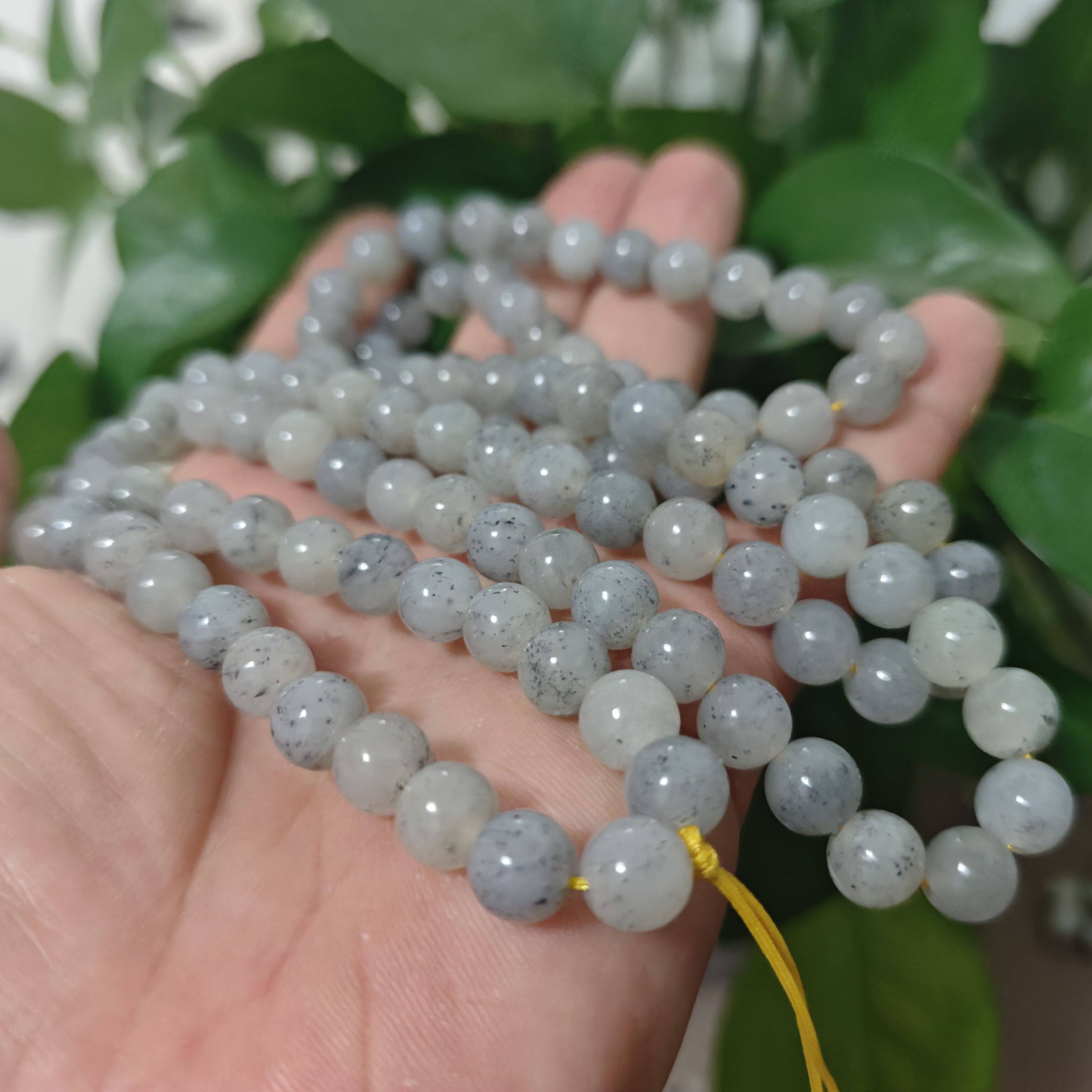 捡漏和田玉青花项链多圈手链手串8mm108正品玉石时尚吊坠玉绳籽料