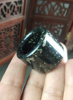 天然A货新疆和田玉戒指玉石指环散珠青玉扳指天然镶嵌金属片鉴定