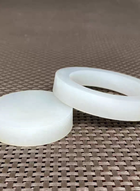 天然和田玉白玉手镯毛圈玉石原料山料原石玉镯半成品微棉放漏F84