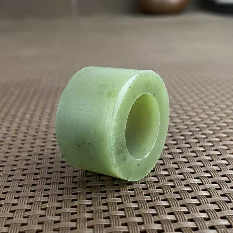 天然真材俄罗斯和田玉碧玉原料戒指玉石细润扳指半成品S51超划算