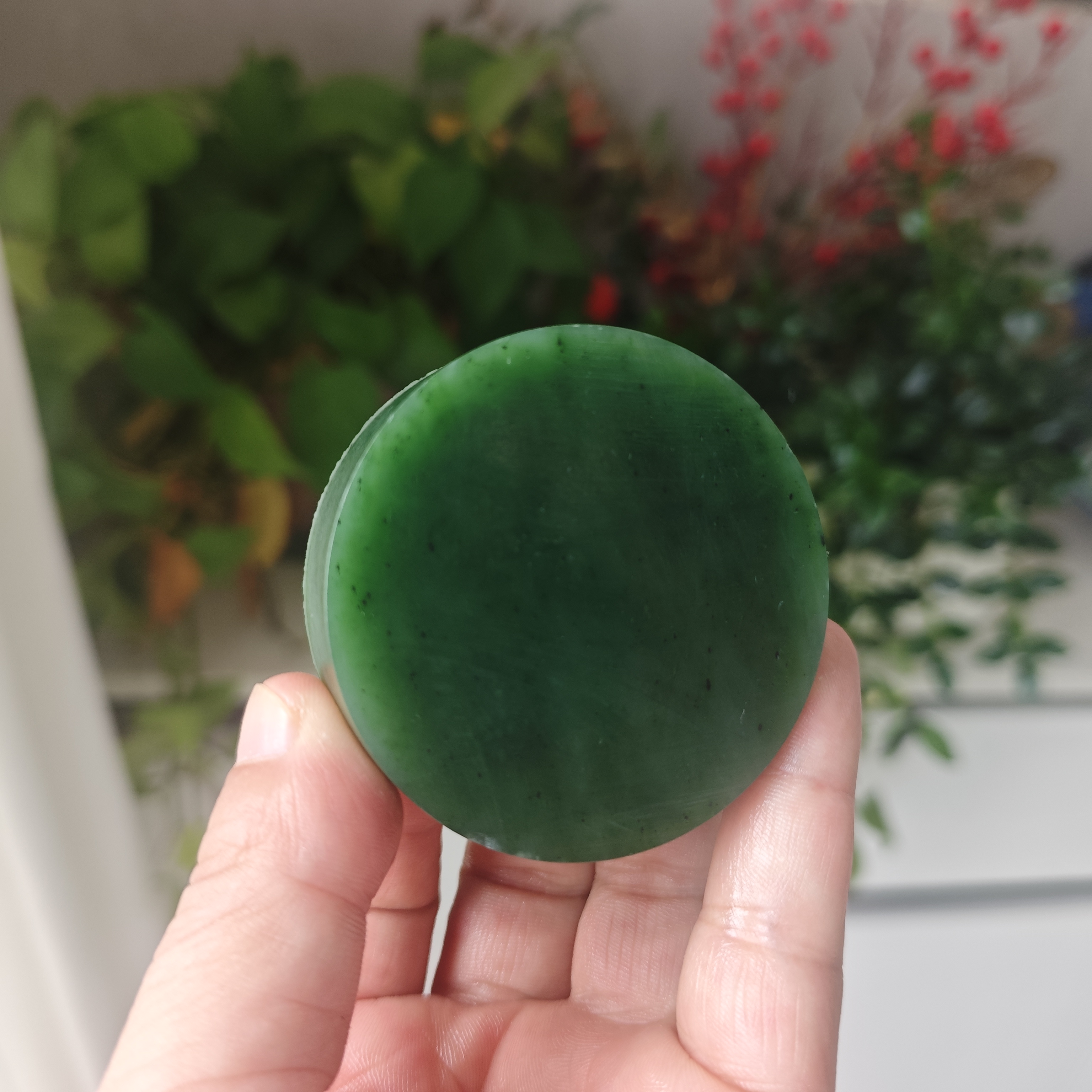 天然和田玉碧玉手镯芯牌子料扳指料波菜绿挂件珠子吊坠手把件D02