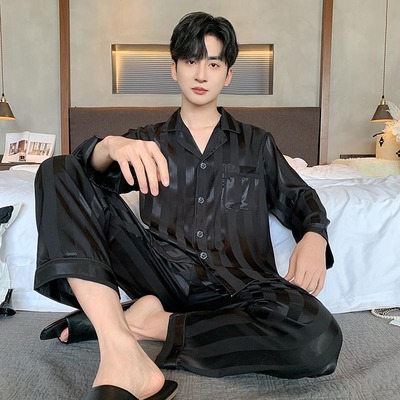 冰丝睡衣男款春夏季薄款