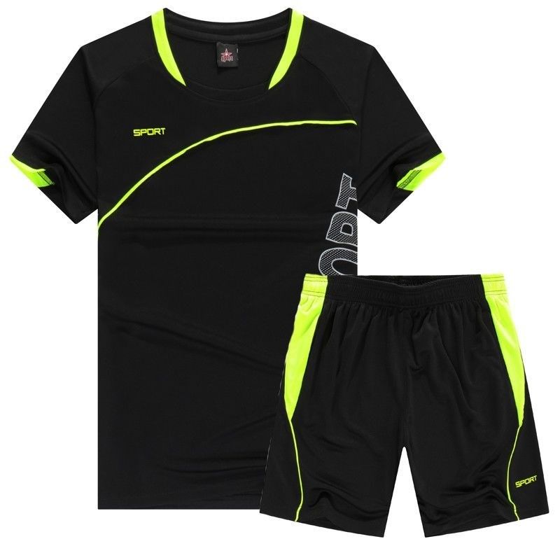 运动套装男夏宽松两件套短袖短裤圆领跑步服薄款篮球健身衣训练服